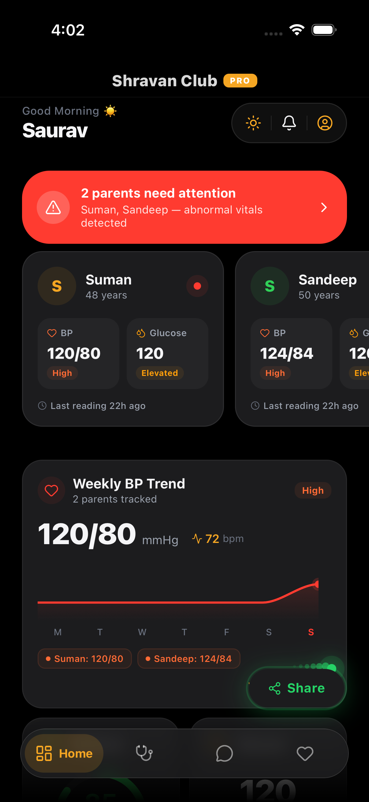 Add your parents in 60 seconds